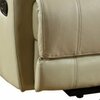 Homeroots 41 in. Stylish Beige Leather Console Loveseat 329415